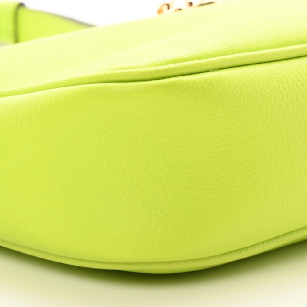 Versace Medusa shoulder bag with Dust bag grained calfskin Lime NEW - Picture 11 of 12